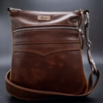 Wild Mare Leather Compact Crossbody Bag – Brown