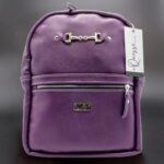 Leather Backpack - Purple
