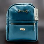 Leather Backpack - Turquoise