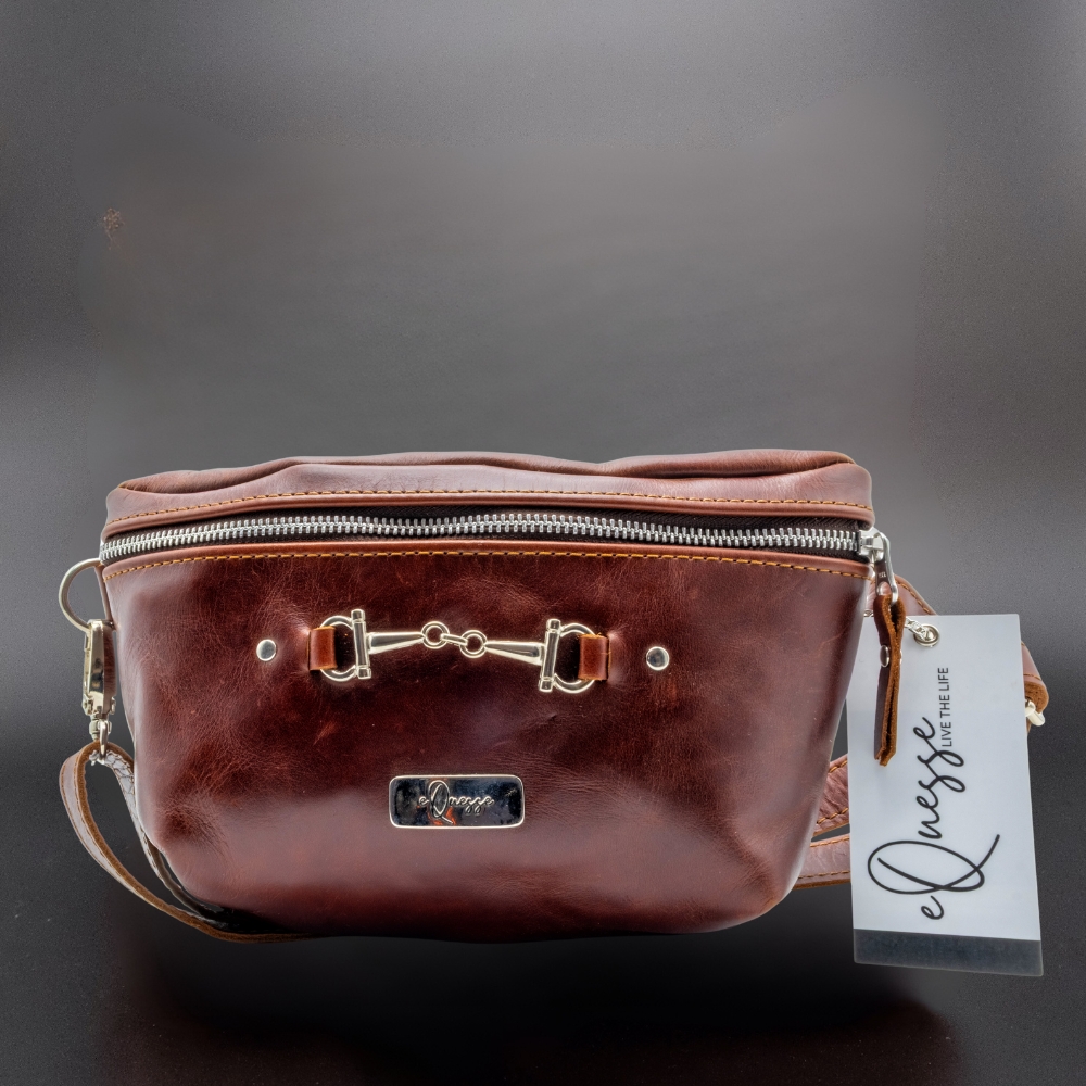 Leather Belt Bag - Brown