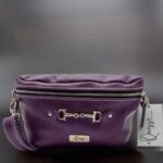 Leather Belt Bag - Purple