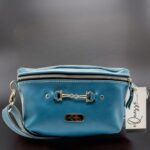 Leather Belt Bag - Turquoise