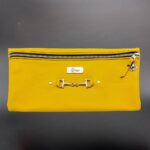 Leather Pencil Bag – Yellow