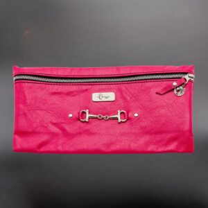 Leather Pencil Bag โ Pink