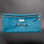 Leather Pencil Bag – Turquoise