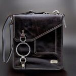 Majestic Stallion Men's Leather Crossbody Bag - Dark Brown