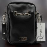 Petite Filly Compact Leather Bag – Black