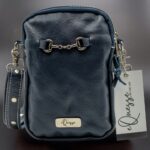Petite Filly Compact Leather Bag – Navy